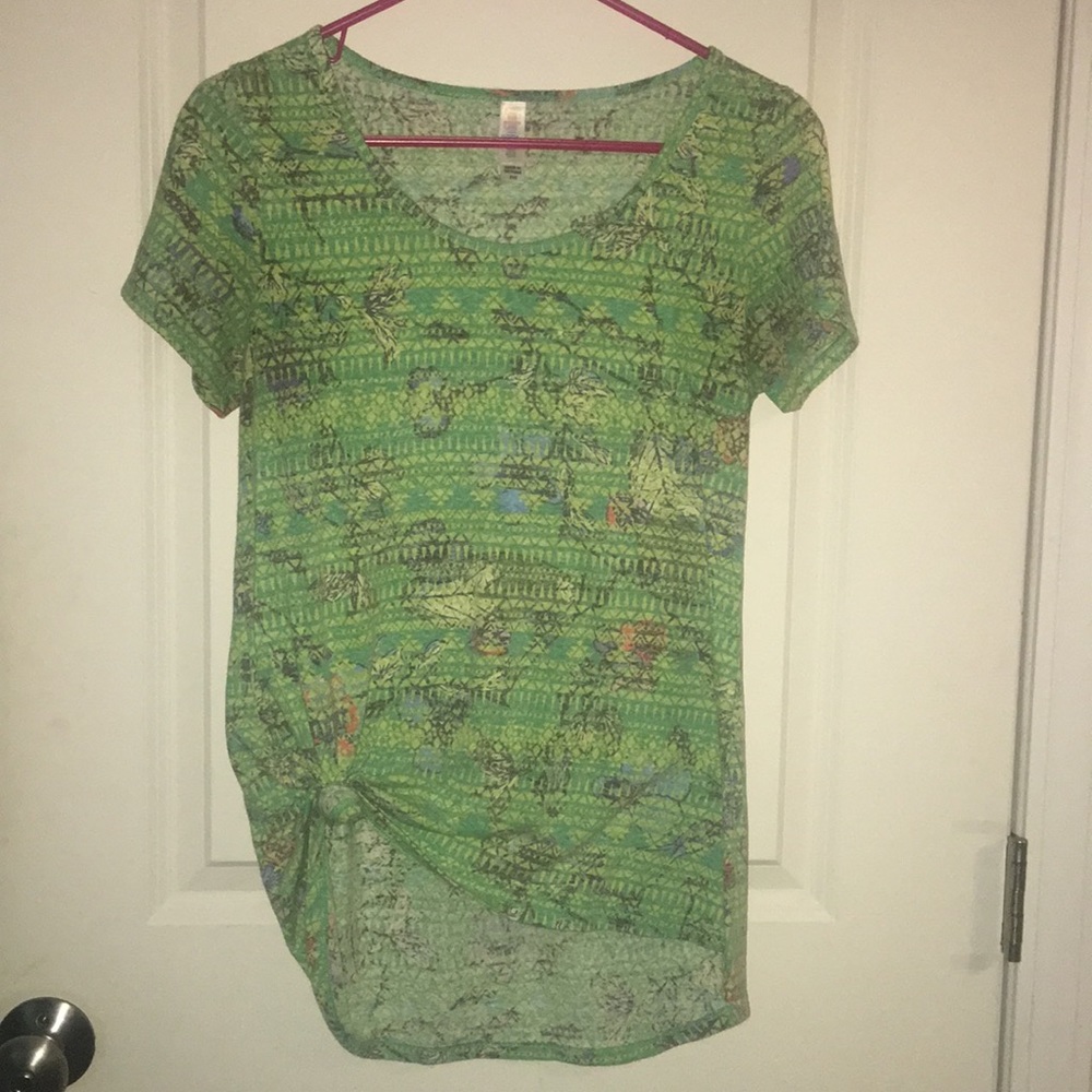 LuLaRoe XXS. Classic T. Green/Yellow/Purple.